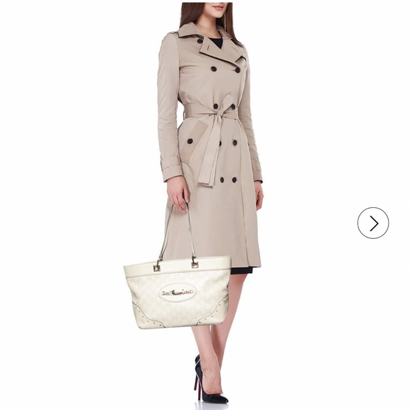 Gucci White Guccissima Leather Medium Punch Tote - Picture 2 of 16